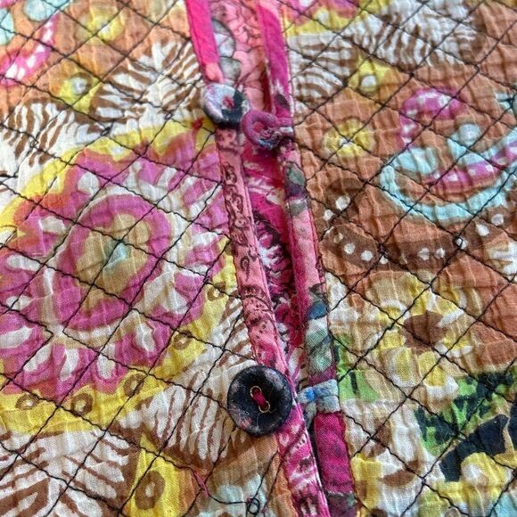 Quilted Kantha Reversible Jacket Woman’s Medium Snowdrop Crewneck - Picture 10 of 12